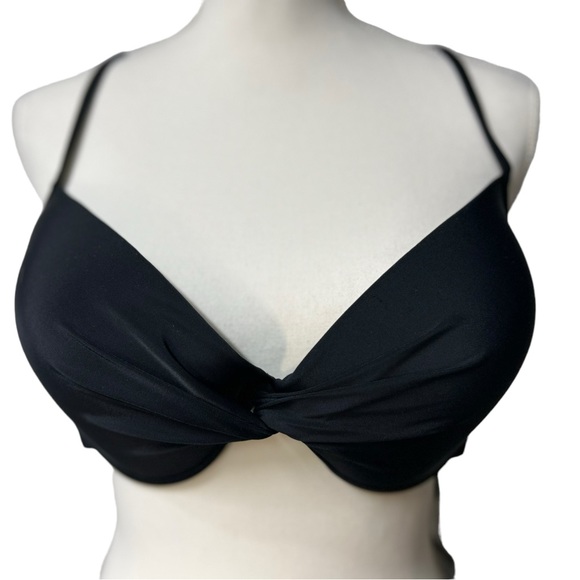 RELLECIGA women’s plus size XXL black push up padded underwire bikini top NWT - Picture 3 of 8